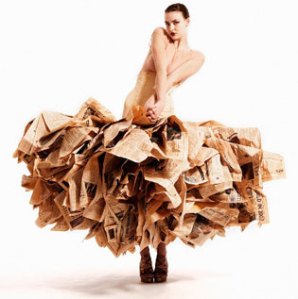 Newspaper Recycled Dress